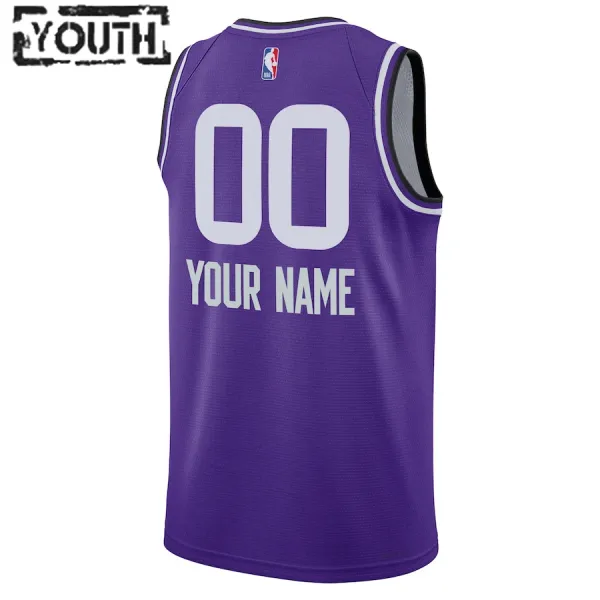 Nike Utah Jazz Trikot Personalisiert City Edition 23/24 Swingman Lila Für Kinder